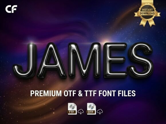 James: A Bold Decorative Font for High-Impact Design