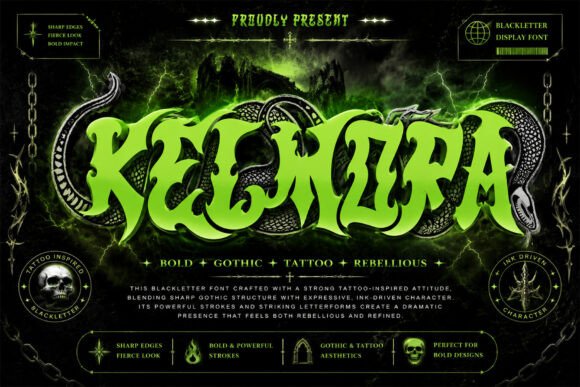 Kelmora: Unleashing Bold Gothic Psychedelia in Modern Design