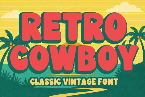 Retro Cowboy: A Vintage Typeface with Bold Character