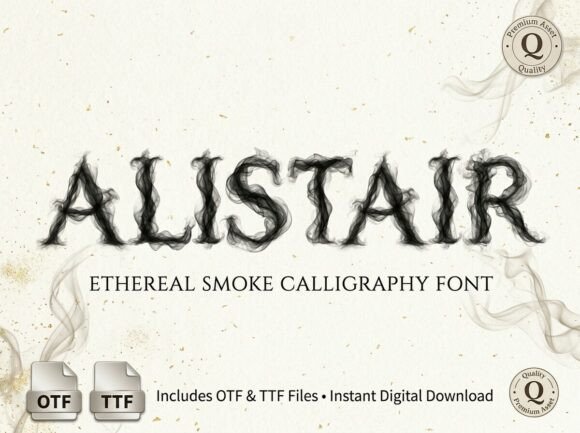 Unlocking Atmosphere: The Alistair Smoke Lettering Font